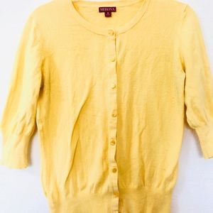 Merona soft sunny yellow cardigan